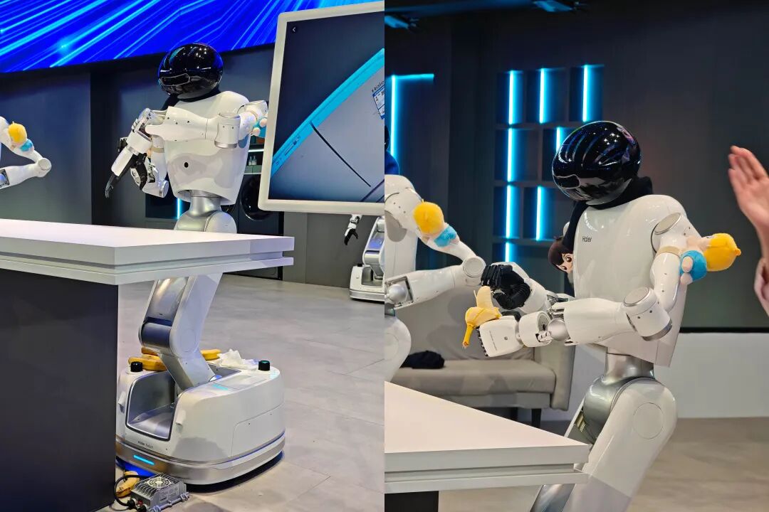 AWE 2026家务机器人“翻车”现场：剥香蕉2分钟还弄脏，大爷急得直跺脚